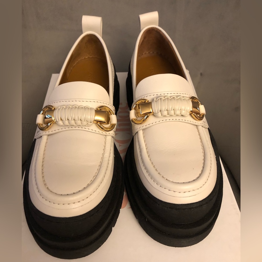 See by Chloé Lylia Leather Lug-Sole Loafers